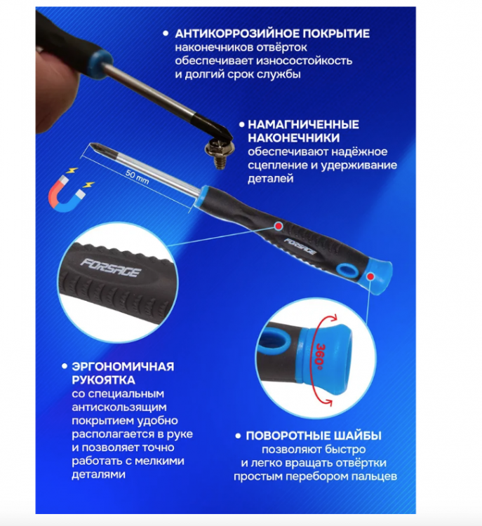 Набор отверток ювелирных с пинцетами 14пр.(SL: 1.5, 2.0, 2.5 PH: 00, 0 ,1 TORX: T5, T6, T7, T8, T9, T10), в пластиковом держателе