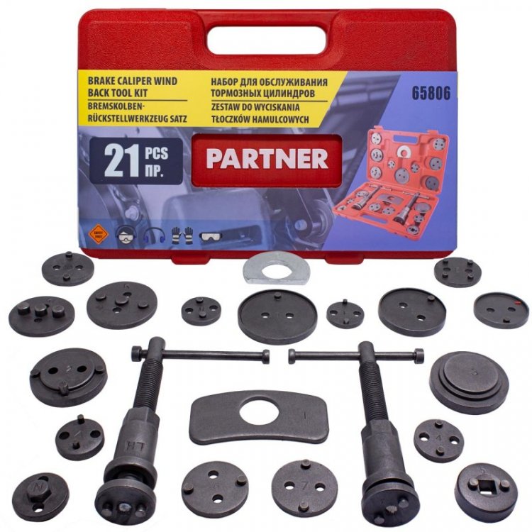 Набор инструментов для обслуживания тормозных цилиндров 21пр. (право/левосторонний привод), в кейсе Набор инструментов для обслуживания тормозных цилиндров 21пр. (право/левосторонний привод), в кейсе