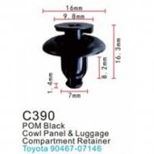 Клипса для крепления внутренней обшивки а/м Тойота пластиковая (100шт/уп.)