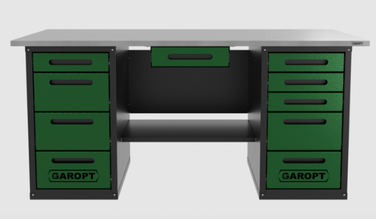Верстак с ящиком двухтумбовый 4 ящиков /5 ящиков 1800*700 зеленый GAROPT, GT1800Y1Y4Y5.green Верстак с ящиком двухтумбовый 4 ящиков /5 ящиков 1800*700 зеленый GAROPT, GT1800Y1Y4Y5.green
