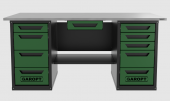 Верстак с ящиком двухтумбовый 4 ящиков /5 ящиков 1800*700 зеленый GAROPT, GT1800Y1Y4Y5.green Верстак с ящиком двухтумбовый 4 ящиков /5 ящиков 1800*700 зеленый GAROPT, GT1800Y1Y4Y5.green