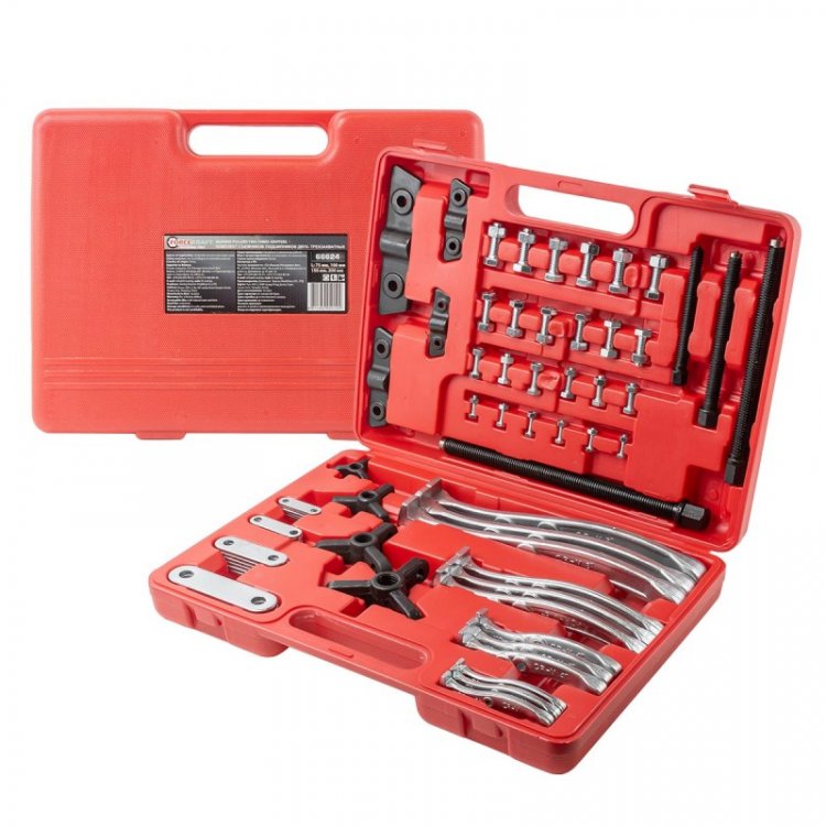 Набор съемников подшипников двух- трехзахватных, 72пр.(L:75мм, 100мм, 150мм, 200мм), в кейсе