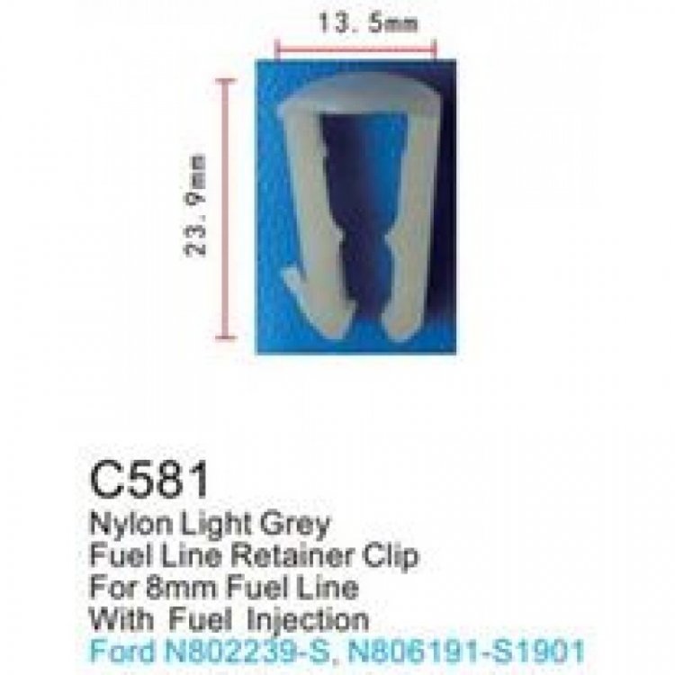 Клипса для крепления внутренней обшивки а/м Форд пластиковая (100шт/уп.)