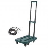 Тележка платформенная складная с телескопической ручкой+набор эластичных шнуров(в разложенном виде:57х30х101см,в сложенном:47х30х12см,г/п180кг)