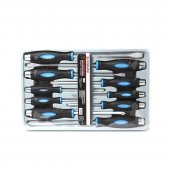 Набор отверток силовых магнитных "Profi" S2, 10пр. (PH:1х80,2х100,3х150,4х200мм; SL5.5х75,5.5х125,6.5х150,8х150,10х200,12х200мм)в лотке