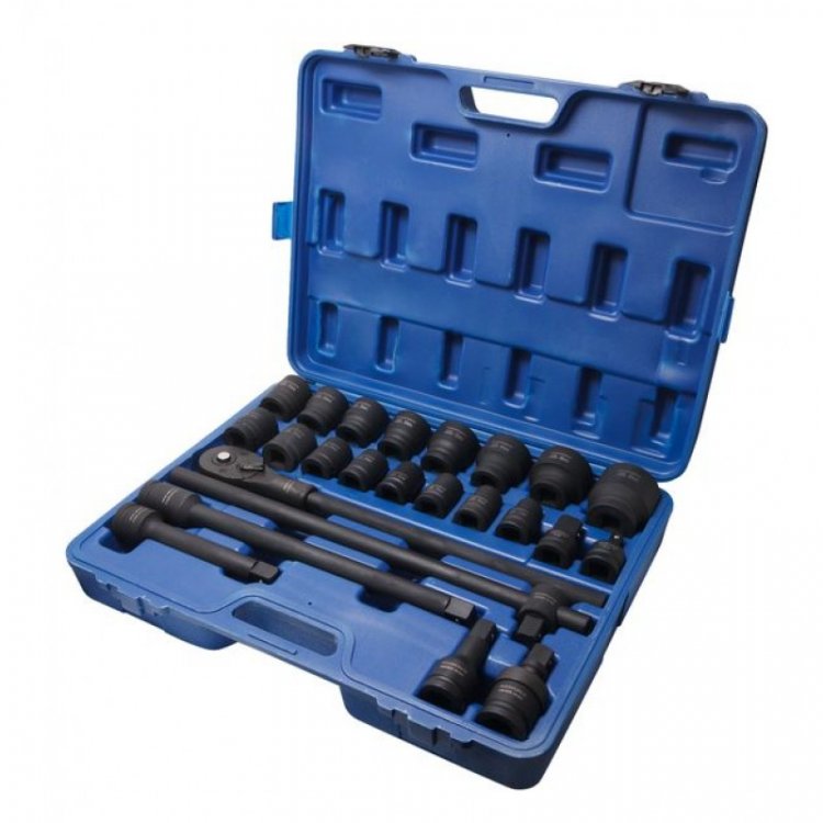 Набор инструментов ударных 3/4", 24пр.(17,19,21,22,24,27,30,32-36,38,41,46,50мм), в кейсе