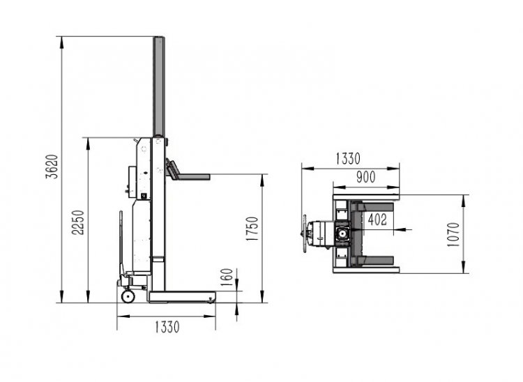 Колонны подкатные г/п 4х8,5 т. электрогидравлические беспроводные Колонны подкатные г/п 4х8,5 т. электрогидравлические беспроводные