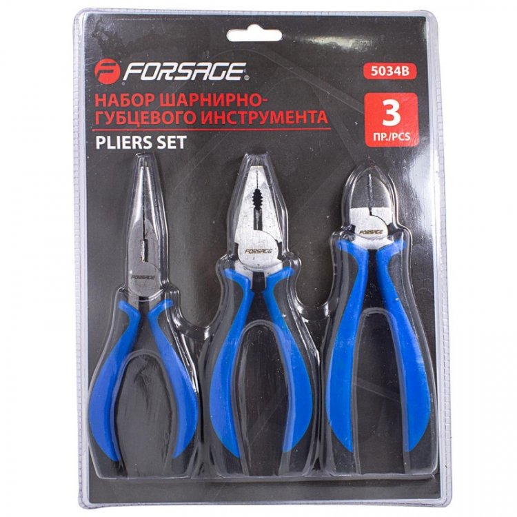 Набор шарнирно-губцевого инструмента 3пр. 6''-150мм(бокорезы, плоскогубцы, утконосы), в блистере Набор шарнирно-губцевого инструмента 3пр. 6''-150мм(бокорезы, плоскогубцы, утконосы), в блистере