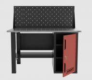 Верстак однотумбовый с экраном 1400*700 GAROPT красный, GT1400STDPP.red Верстак однотумбовый с экраном 1400*700 GAROPT красный, GT1400STDPP.red