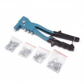 Заклепочник ручной с набором заклепок (L-260мм, заклепка -  2.4, 3.2, 4.0, 4.8), в пластиковом кейсе