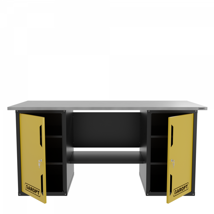 Верстак двухтумбовый, желтый 1800*700 Garopt, GT1800DD.yell