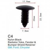 Клипса для крепления внутренней обшивки а/м Форд пластиковая (100шт/уп.)