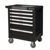 Тележка 6 полок(черная)с пластиковой защитой корпуса и металлической крышкой+2боковые перфорации,460х770х900(полки:65х400х530-4шт,140х400х530мм-2шт)