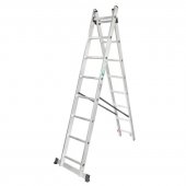 Лестница комбинированная двухсекционная (2х10ступенек, max нагрузка 150кг, вес 8,3кг)