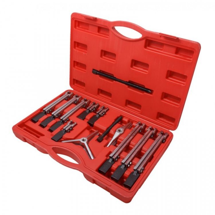 Съемник двух-трехлапый сборный универсальный, 13пр.(длина лап - 120, 230, 280мм; ширина - 145мм), в кейсе