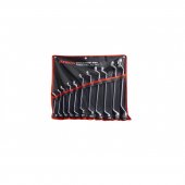 Набор ключей накидных отогнутых на 75грд. 11пр.(6x7,8x10,10x11,12x13,14x15,16x17,18x19,21x23,22x24,27x30, 32x36мм), на полотне Набор ключей накидных отогнутых на 75грд. 11пр.(6x7,8x10,10x11,12x13,14x15,16x17,18x19,21x23,22x24,27x30, 32x36мм), на полотне