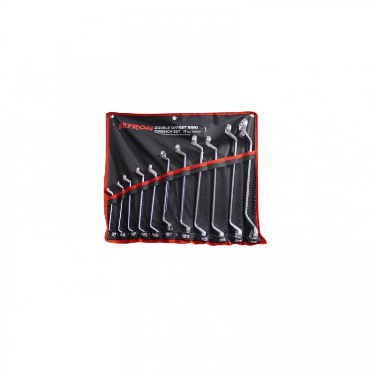 Набор ключей накидных отогнутых на 75грд. 11пр.(6x7,8x10,10x11,12x13,14x15,16x17,18x19,21x23,22x24,27x30, 32x36мм), на полотне Набор ключей накидных отогнутых на 75грд. 11пр.(6x7,8x10,10x11,12x13,14x15,16x17,18x19,21x23,22x24,27x30, 32x36мм), на полотне