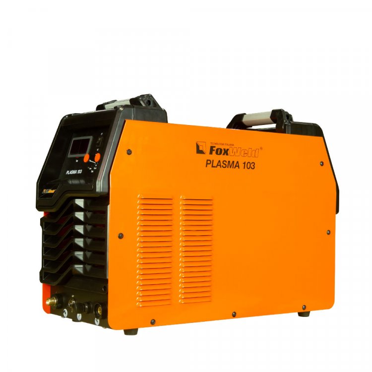 Аппарат плазменной резки Plasma 103 - Индустриальная 100А установка. Способная прорезать сталь до 35мм, а также справляться со всеми сплавами металлов: алюминий, медь и др. Высокочастотный поджиг дуги. Встроенная термозащита. 2T/4T. Работа от сети 38