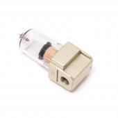 Фильтр для пневмосистем мини 1/4" (10 bar, пропускная способность: 200 л/мин, температура воздуха: 5°-60°С, 5мк)