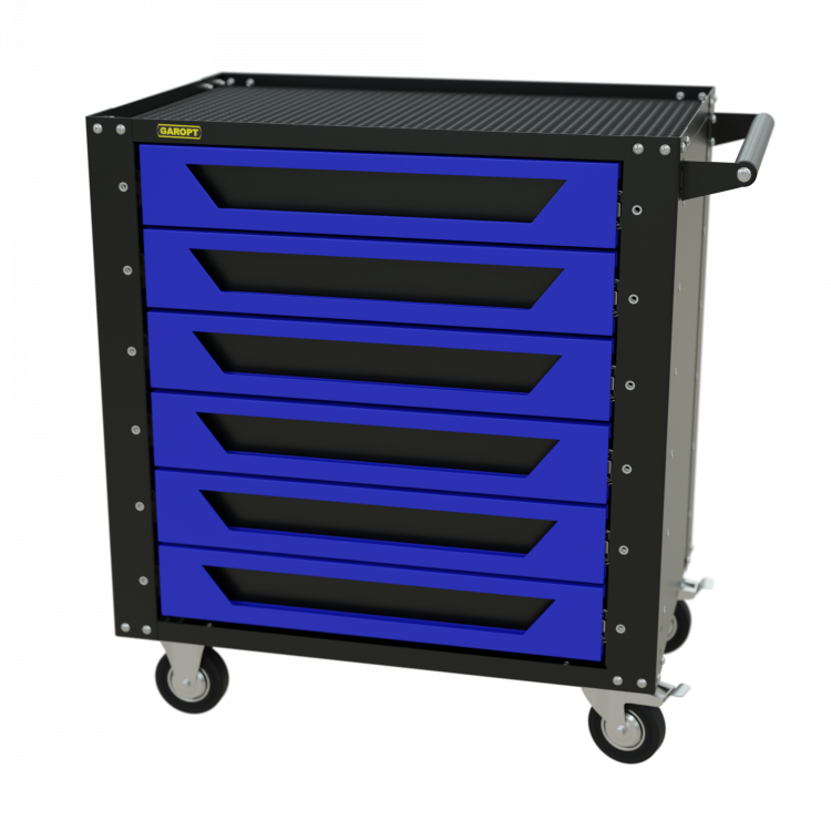 Gt6.blue Тележка инструментальная Garopt 6 ящиков СИНЯЯ, Серия "Low-cost"