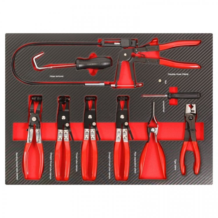 Набор инструментов для снятия/ установки хомутов  9пр,в ложементе