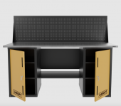 Верстак двухтумбовый с экраном, желтый 1800*700 Garopt, GT1800DDPP.yell Верстак двухтумбовый с экраном, желтый 1800*700 Garopt, GT1800DDPP.yell