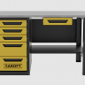 Верстак с ящиком однотумбовый 5 ящиков, желтый 1400*700 Garopt, GT1400STY1Y5.yell