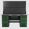 Верстак двухтумбовый 4 ящиков /5 ящиков с двумя экранами и ящиком, 1800*700 зеленый GAROPT, GT1800Y1Y4Y5PP2.green Верстак двухтумбовый 4 ящиков /5 ящиков с двумя экранами и ящиком, 1800*700 зеленый GAROPT, GT1800Y1Y4Y5PP2.green