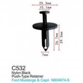Клипса для крепления внутренней обшивки а/м Форд пластиковая (100шт/уп.) Клипса для крепления внутренней обшивки а/м Форд пластиковая (100шт/уп.)