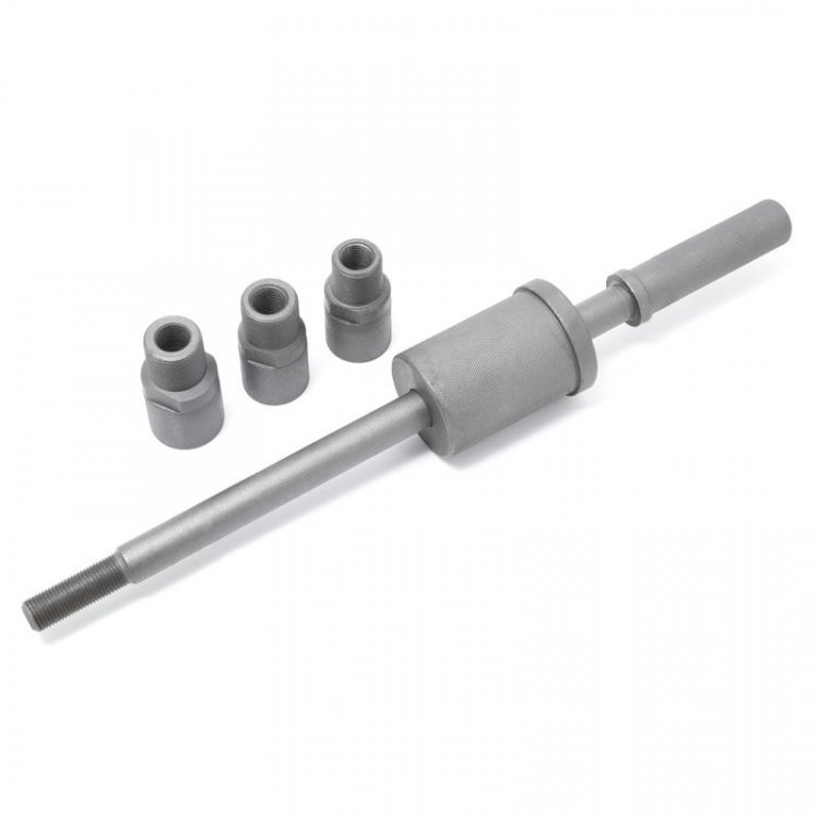 Съемник втулок резьбовой с 3 насадками (обратный молоток) М27х1/М28х1 (правая резьба), М27х1/М28х1 (левая резьба), М27х1.5/М30х1.5 (правая резьба) Съемник втулок резьбовой с 3 насадками (обратный молоток) М27х1/М28х1 (правая резьба), М27х1/М28х1 (левая резьба), М27х1.5/М30х1.5 (правая резьба)