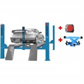 Подъемник четырехстоечный электрогидравлический с удлиненной базой г/п 5т в комплекте с траверсой и поворотными кругами (380В) Подъемник четырехстоечный электрогидравлический с удлиненной базой г/п 5т в комплекте с траверсой и поворотными кругами (380В)