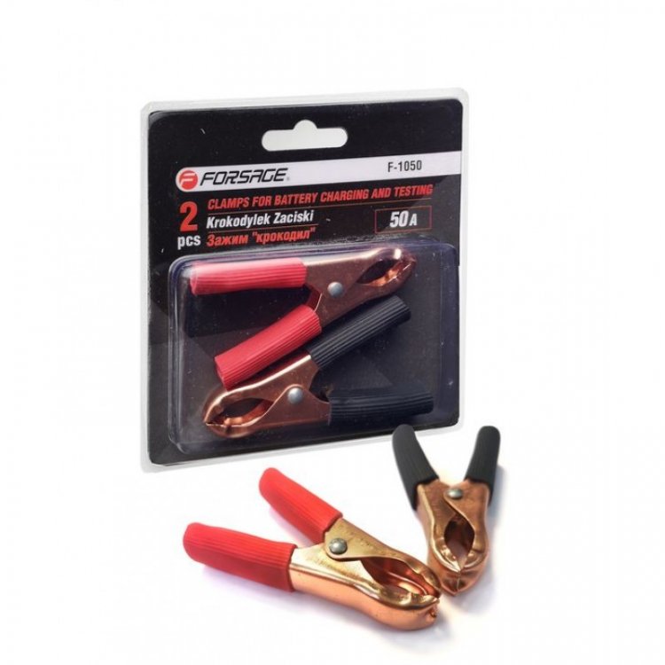 Зажимы для зарядки и тестирования аккумулятора 50A, в блистере