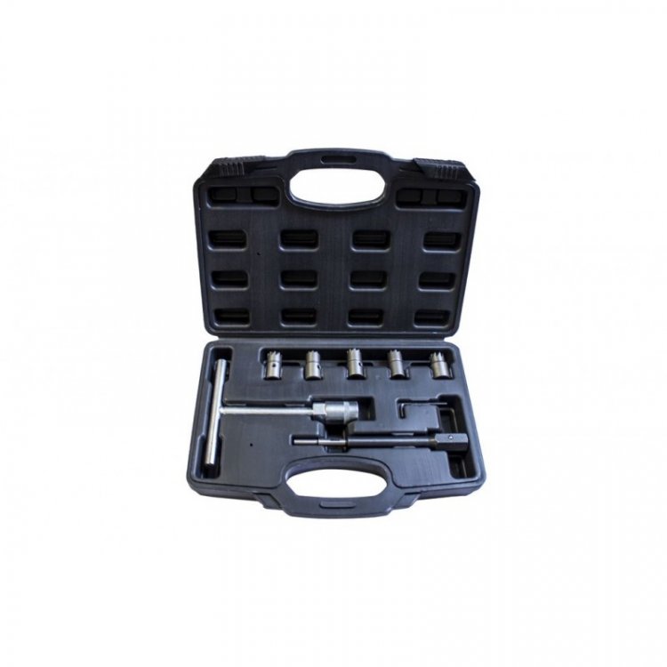 Набор фрез для чистки и восстановления посадочных мест дизельных форсунок 7пр(15х19, 17х17-2шт, 17х19, 17х21мм)в кейсе Набор фрез для чистки и восстановления посадочных мест дизельных форсунок 7пр(15х19, 17х17-2шт, 17х19, 17х21мм)в кейсе