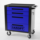 GTS4.blue Тележка инструментальная Garopt 4 ящиков СИНЯЯ, центральный замок, увеличенные колеса, доводчики,  GAROPT  Серия "Standart" GTS4.blue Тележка инструментальная Garopt 4 ящиков СИНЯЯ, центральный замок, увеличенные колеса, доводчики,  GAROPT  Серия "Standart"