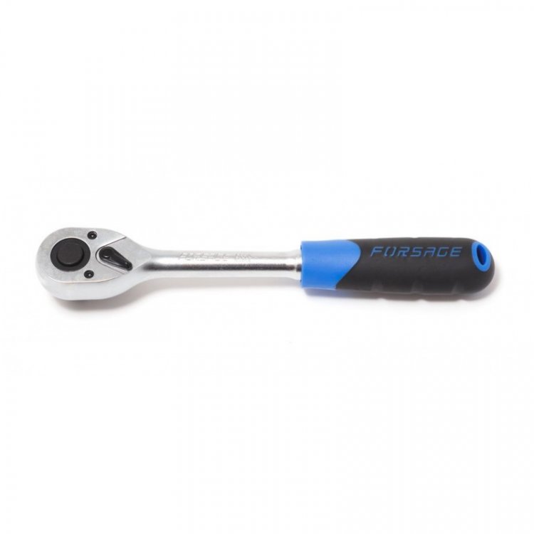 Трещотка реверсивная 1/2"L-260мм с резиновой ручкой (72зуб)