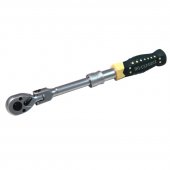 Трещотка реверсивная  шарнирная телескопическая с резиновой ручкой  3/8 L240-310мм (72зуб.)