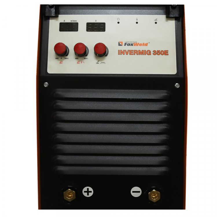 Сварочный полуавтомат Invermig 350E с отдельным МП  - Индустриальный 350А полуавтомат c синергетическим управлением 2-в-1. Сварочный ток 30-350 (MIG), 40-350(MMA). ПВ 100%. Напряжение 400В. Вес с упаковкой 62 кг. Комплектация: источник, МП, рукав газ