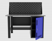 Верстак однотумбовый с экраном 1400*700 GAROPT синий, GT1400STDPP.blue