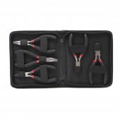 Набор шарнирно-губцевого инструмента мини 110мм CR-V, 5пр (утконосы 0° и 45°, бокорезы, пассатижи комбинированные, круглогубцы), в сумке