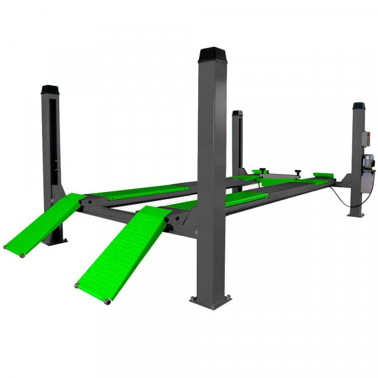 Подъемник четырехстоечный под сход-развал с траверсой F4.5D-4 (380V) Подъемник четырехстоечный под сход-развал с траверсой F4.5D-4 (380V)