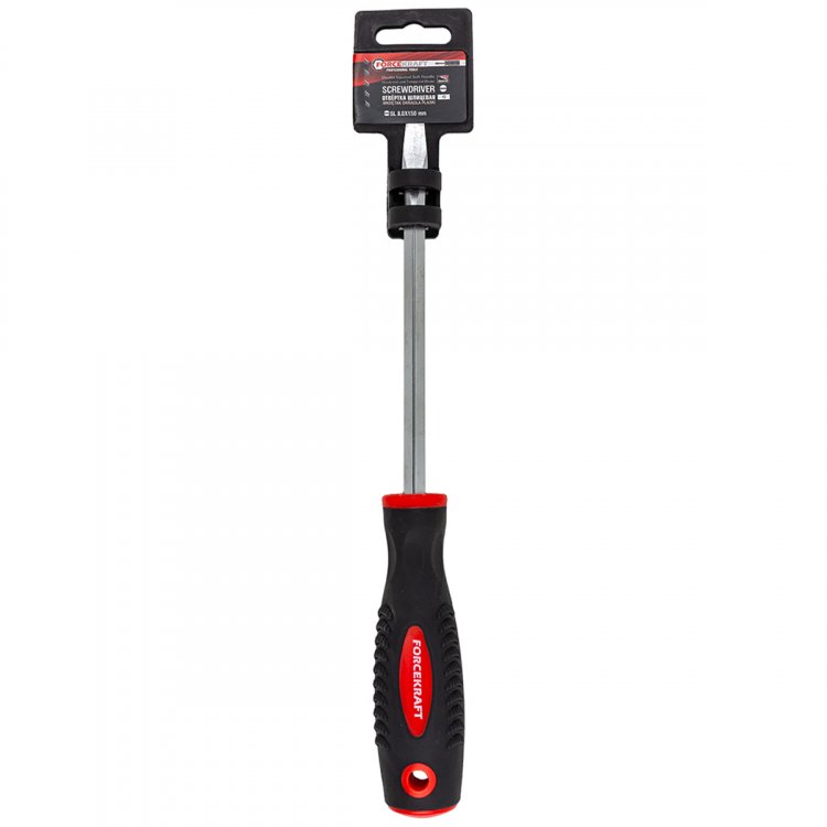 Отвертка шлицевая магнитная "Profi" S2 SL8.0х150мм, в пластиковом держателе