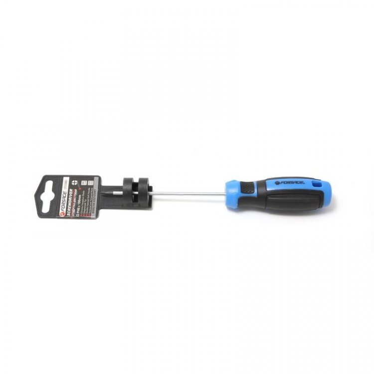 Отвертка крестовая магнитная PH0х100мм, на пластиковом держателе Отвертка крестовая магнитная PH0х100мм, на пластиковом держателе