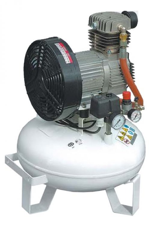 компрессор медицинский безмасляный поршневой 100 л/мин, 8 бар, 0.75 кВт. 220 В, ресивер 24 л.