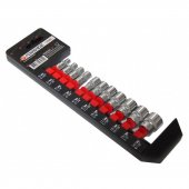 Набор головок универсальный профиль 11пр.,1/4"(4-14мм-5/32",3/16",1/4",9/32",5/16",11/32",3/8",7/16",15/32",1/2",9/16"), на пластиковом держателе Набор головок универсальный профиль 11пр.,1/4"(4-14мм-5/32",3/16",1/4",9/32",5/16",11/32",3/8",7/16",15/32",1/2",9/16"), на пластиковом держателе