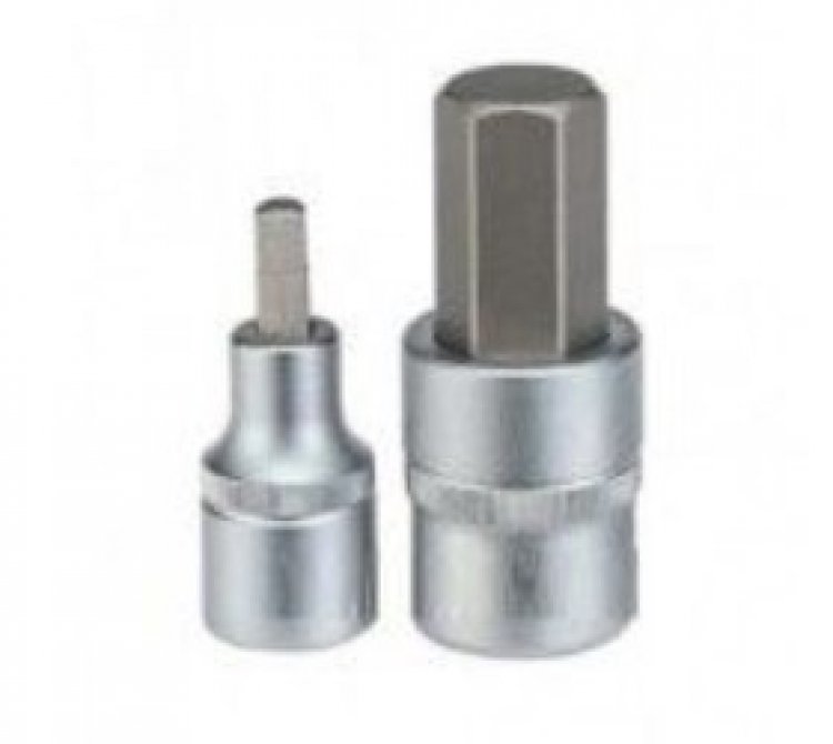 Головка бита 6-гранная 7мм 1/2" (L-100мм)