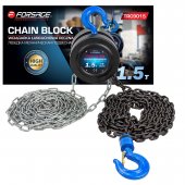 Лебедка механическая подвесная с фиксацией цепи натяжения, 1.5т (длина цепи - 2.5м) Лебедка механическая подвесная с фиксацией цепи натяжения, 1.5т (длина цепи - 2.5м)