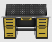 Верстак двухтумбовый 5 ящиков /5 ящиков с экраном и ящиком, 1800*700 желтый GAROPT, GT1800Y1Y5Y5PP.yell Верстак двухтумбовый 5 ящиков /5 ящиков с экраном и ящиком, 1800*700 желтый GAROPT, GT1800Y1Y5Y5PP.yell