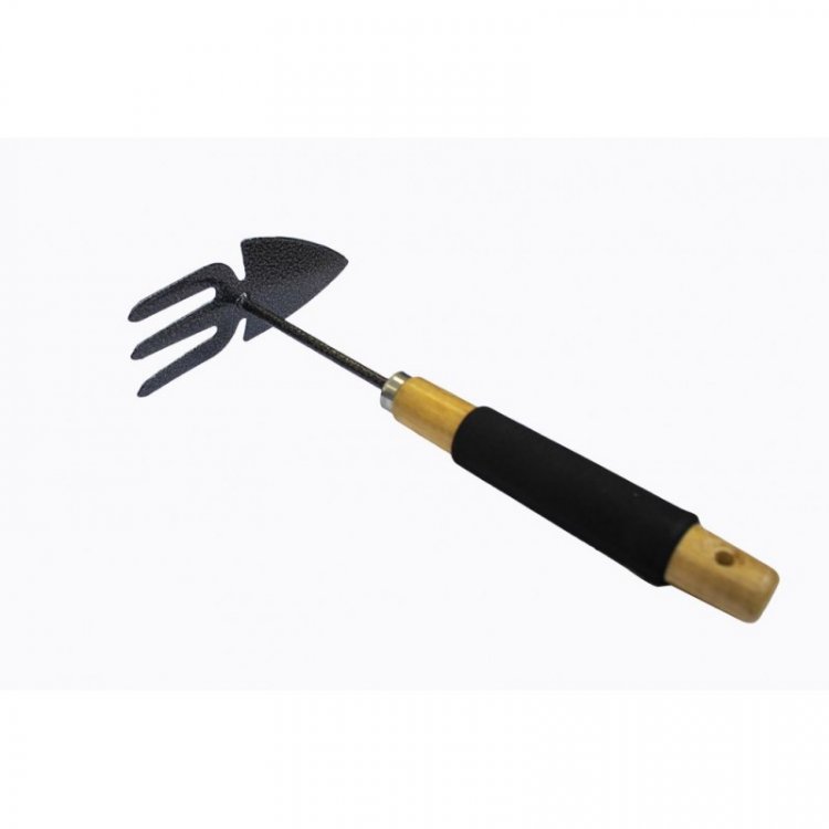Тяпка-рыхлитель  с деревянной рукояткой (3-зуб.,L-300мм)