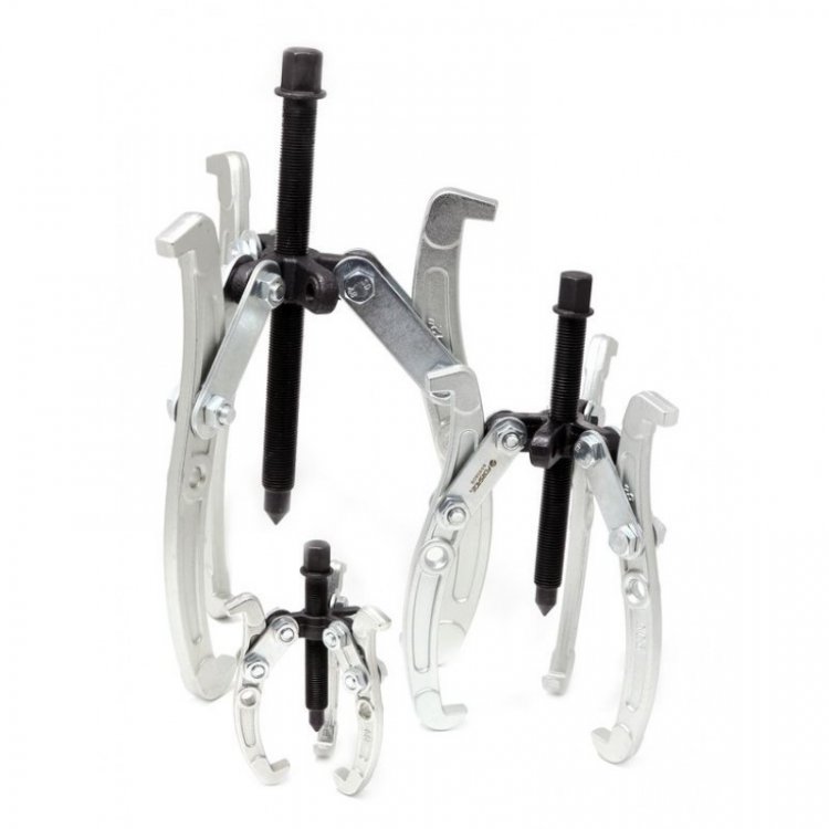 Съемник двух-трехзахватный переставной 4" (Ø захвата 20-100мм, глубина захвата 102мм, длина лап 133мм, ширина лап 14мм, лапы S-образные)