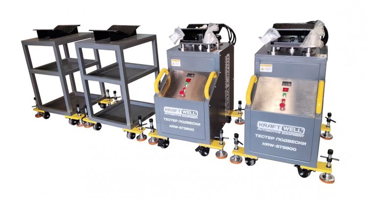 Тестер подвески с поворотными платформами Тестер подвески с поворотными платформами
